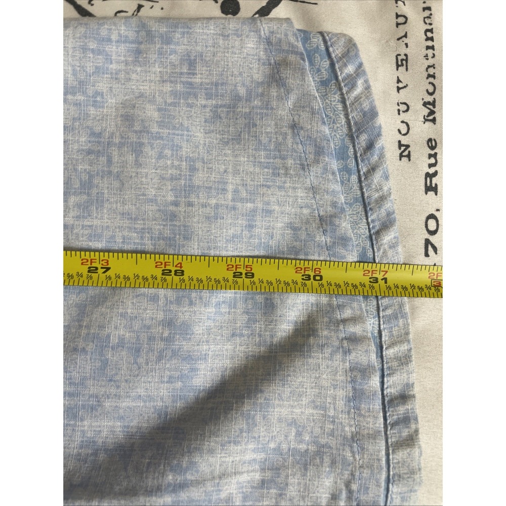 Tasso Elba Blue White Floral Cotton Short Sleeve Button Down Shirt Men's Size L - Picture 8 of 11